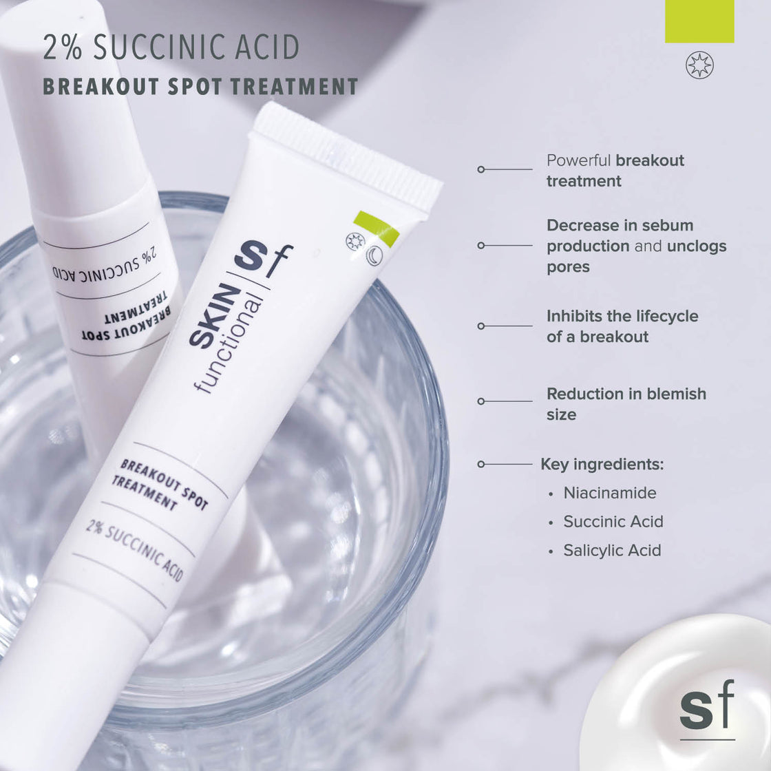 SKIN Functional Breakout Spot Treatment | 2% Succinic Acid