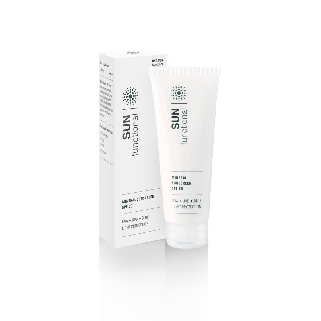 Mineral Sunscreen SPF50
UVA, UVB + Blue Light Protection